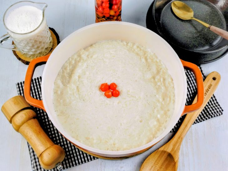 Arroz de leite simples pronto para consumo.