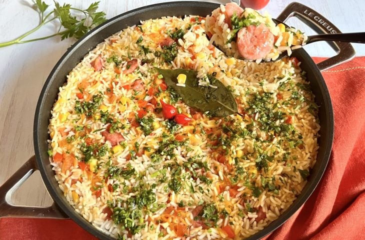 Arroz com linguiça