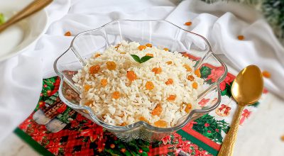 Arroz de Natal com passas