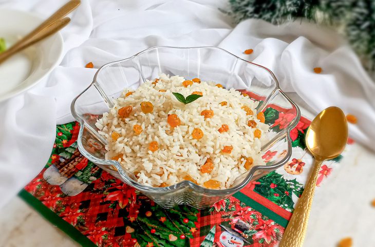 Arroz de Natal com passas