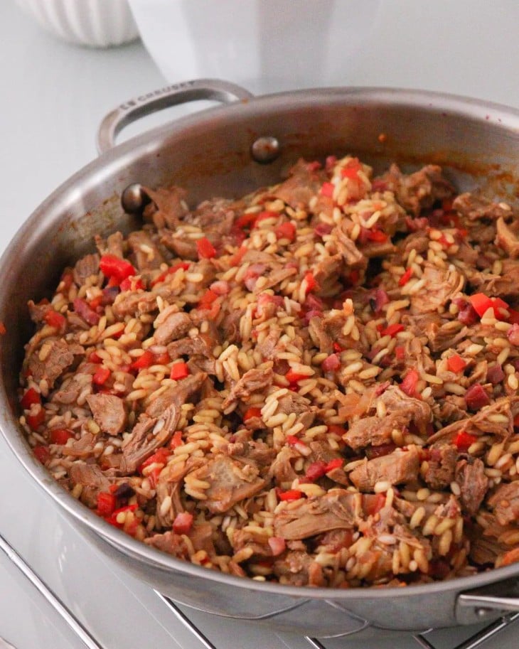 Arroz de pato com calabresa