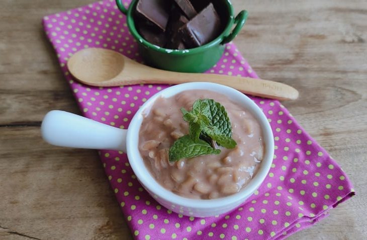 Arroz doce com chocolate fácil