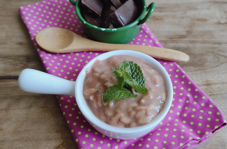 Arroz doce com chocolate fácil