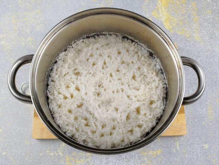 arroz cozido na panela
