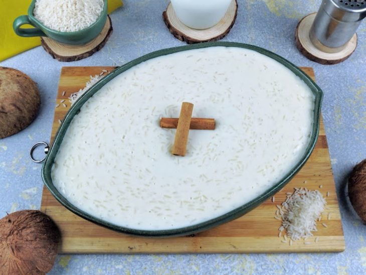 arroz-doce com coco
