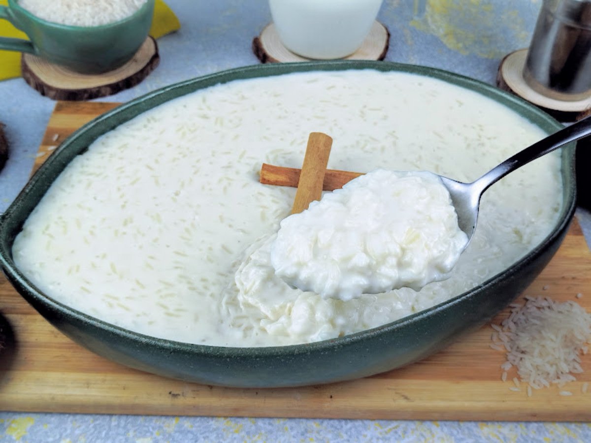 Arroz-doce com coco