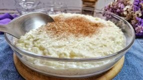 Arroz-doce cremoso com coco