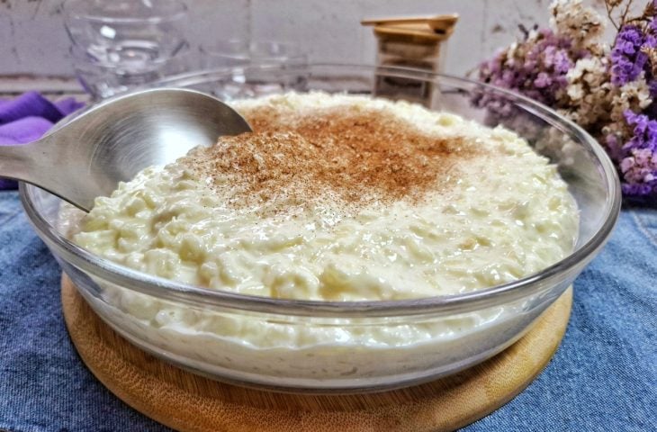 Arroz-doce cremoso com coco