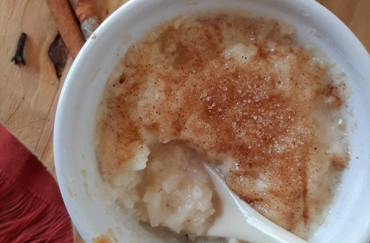 Arroz doce cremoso de forno