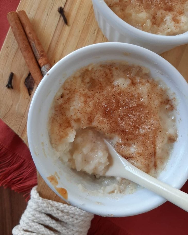 Arroz doce cremoso de forno