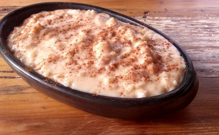 Arroz doce na panela de arroz