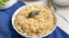 Arroz integral sem refogar