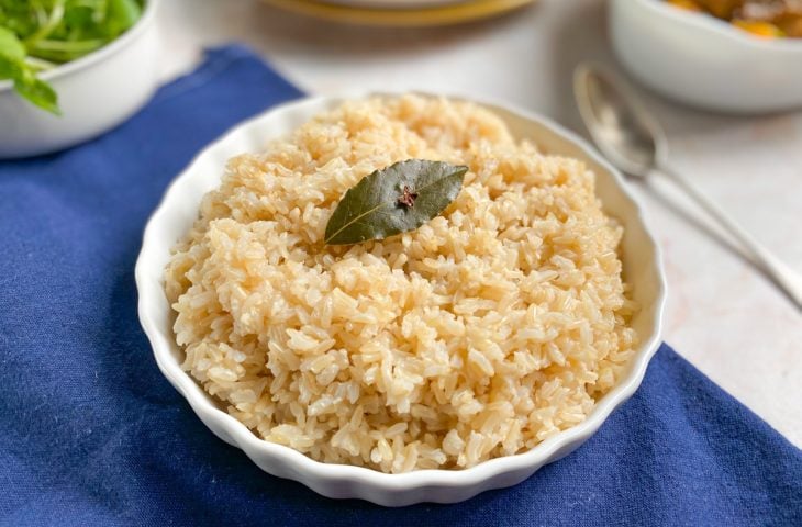 Arroz integral sem refogar