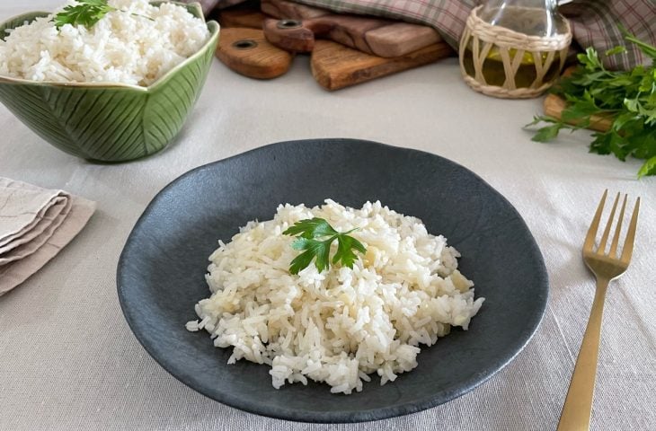 Arroz na panela de pressão