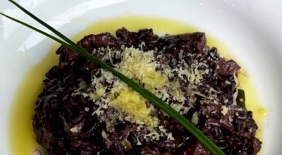 Arroz negro com carne