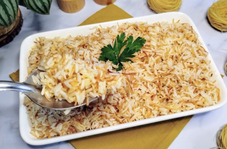 Arroz sírio com cabelo de anjo