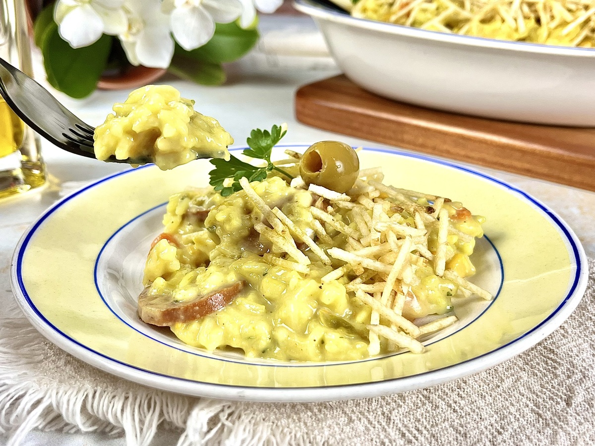 Arroz temperado fácil e rápido