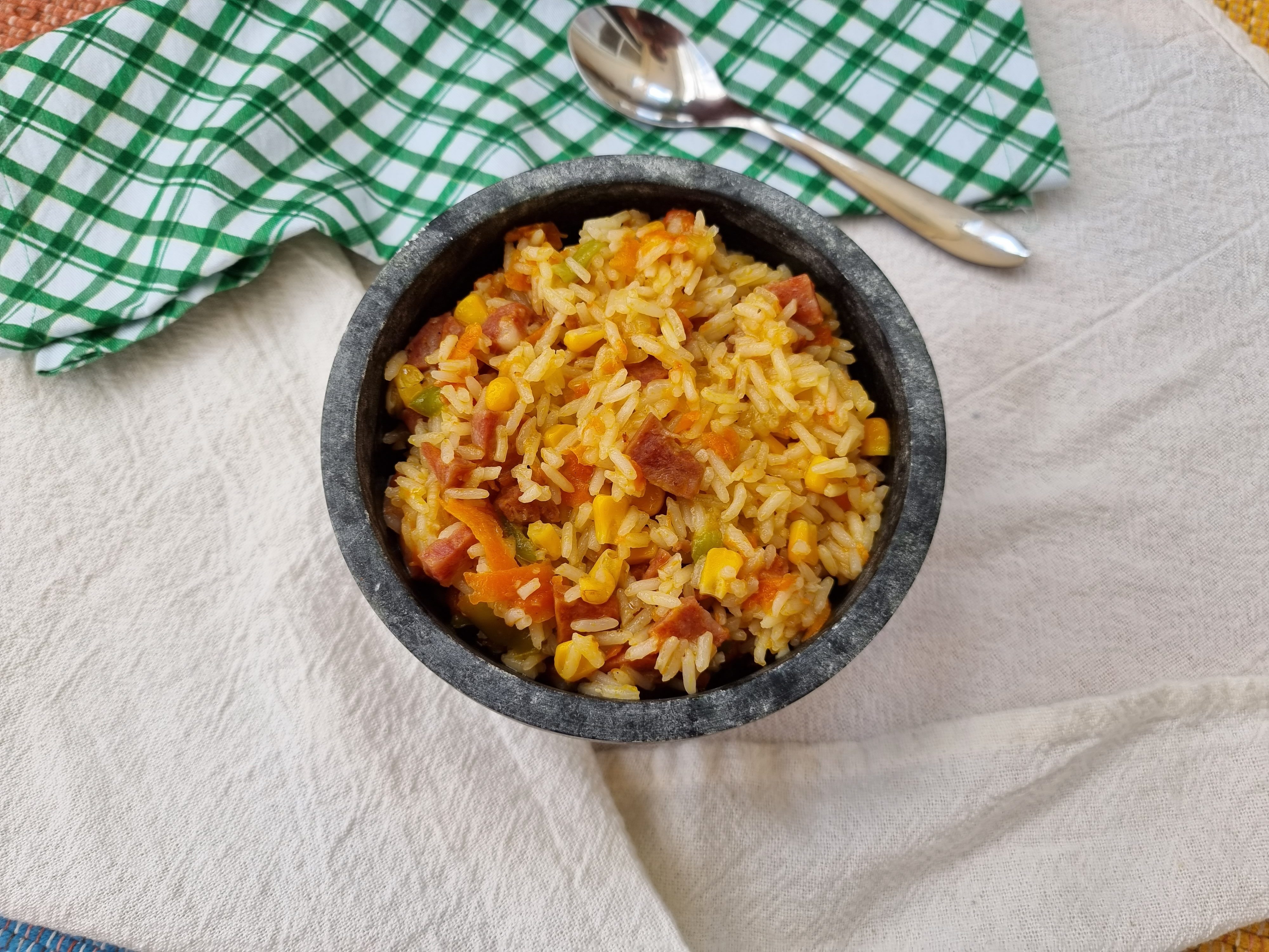 Arroz temperado Arroz temperado