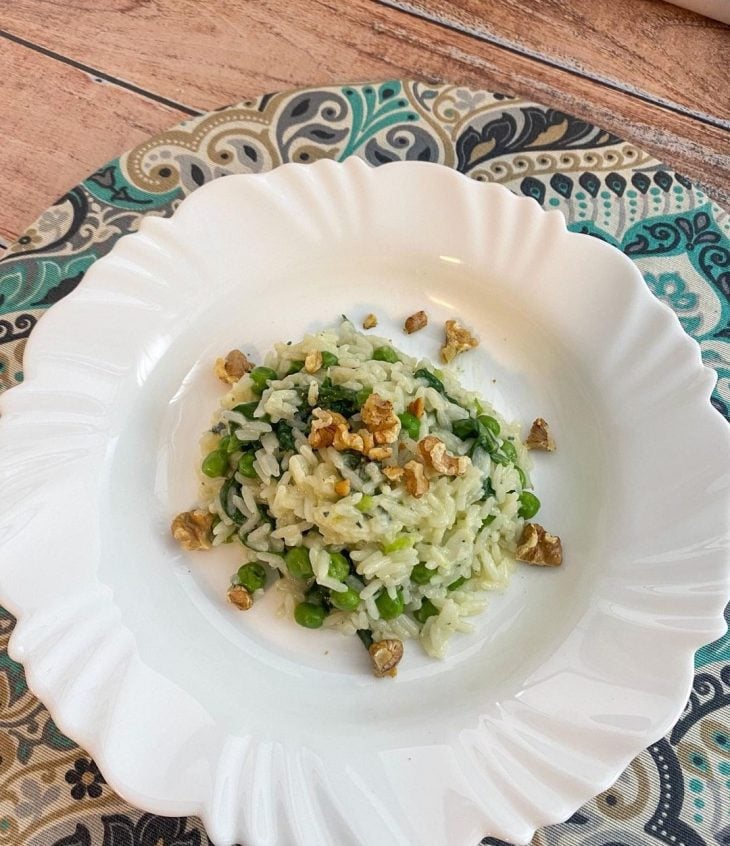 Arroz verde cremoso