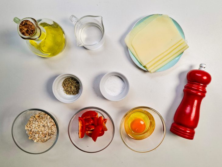 ingredientes para aveioca separados.