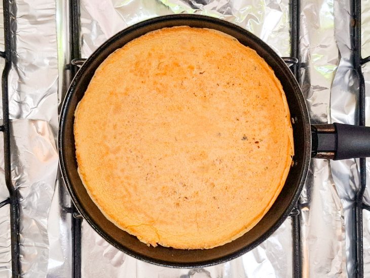 massa de aveioca tostada dos dois lados.