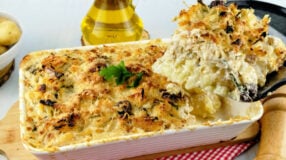 Bacalhau ao forno gratinado