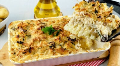 Bacalhau ao forno gratinado
