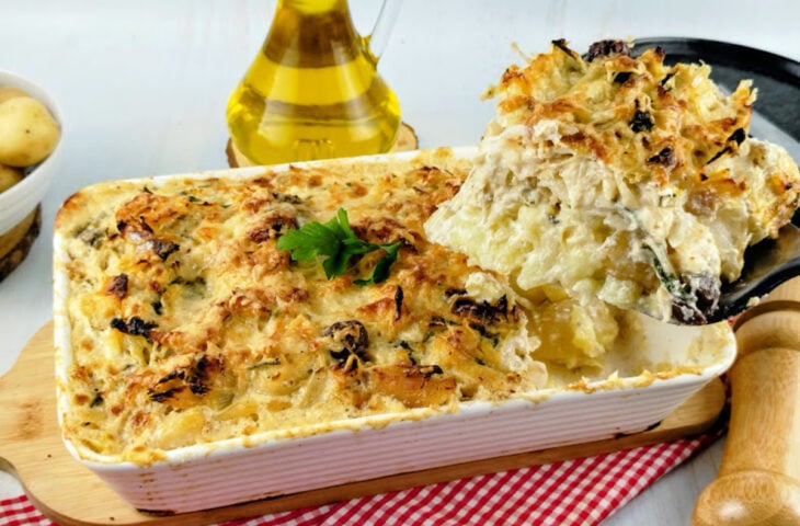 Bacalhau ao forno gratinado