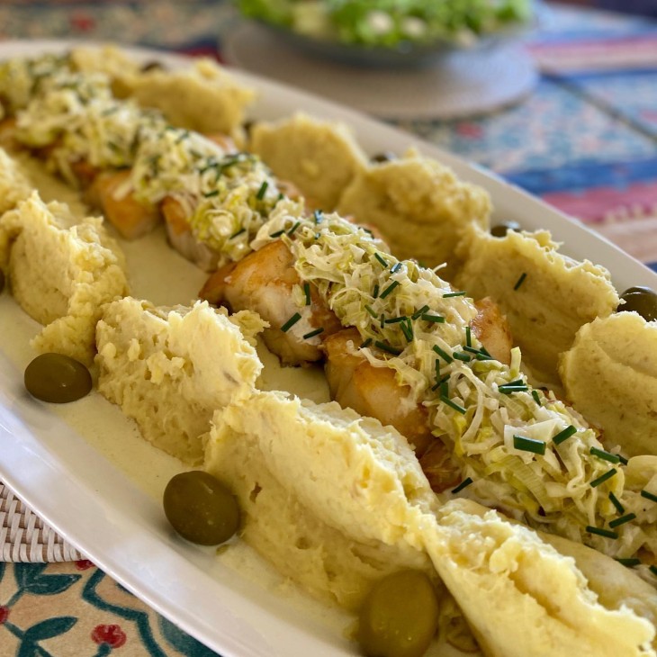 Bacalhau com alho-poró