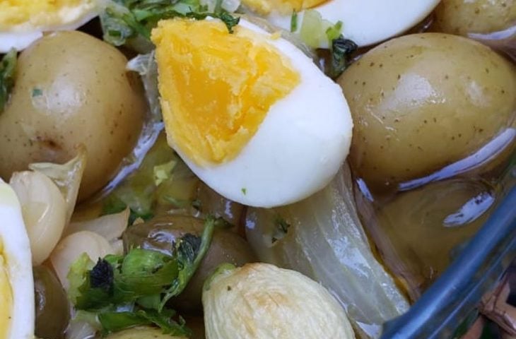 Bacalhau com batata e ovo