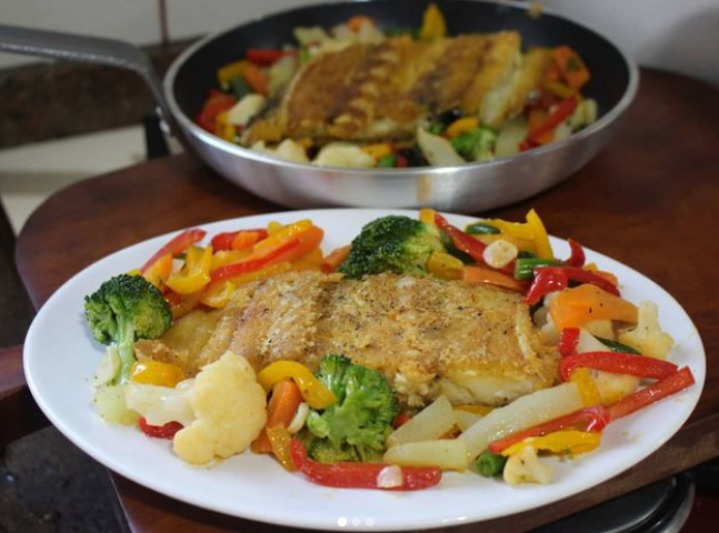 Bacalhau com vegetais
