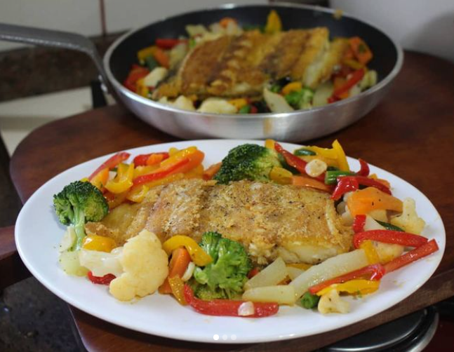 Bacalhau com vegetais