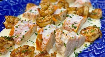 Bacalhau defumado ao molho limone
