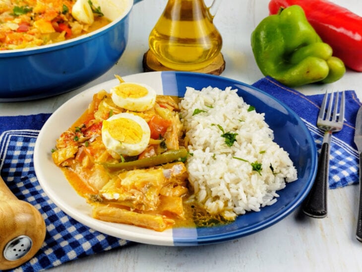 Bacalhoada espanhola servida.