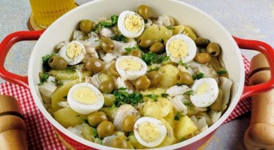 Bacalhoada portuguesa na panela