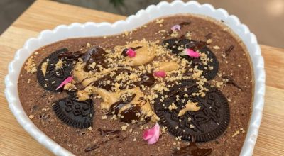 Baked oats de oreo