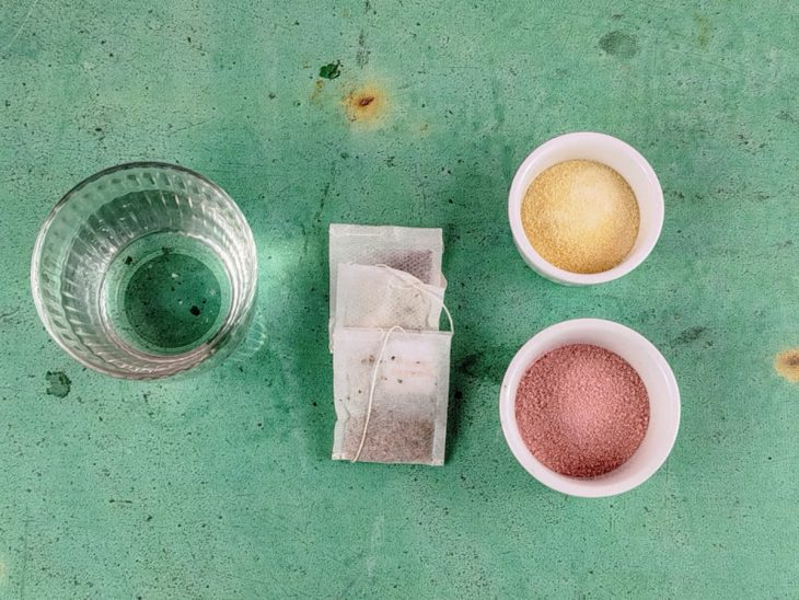 Ingredientes reunidos para o preparo da receita.