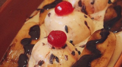 Banana split vegana