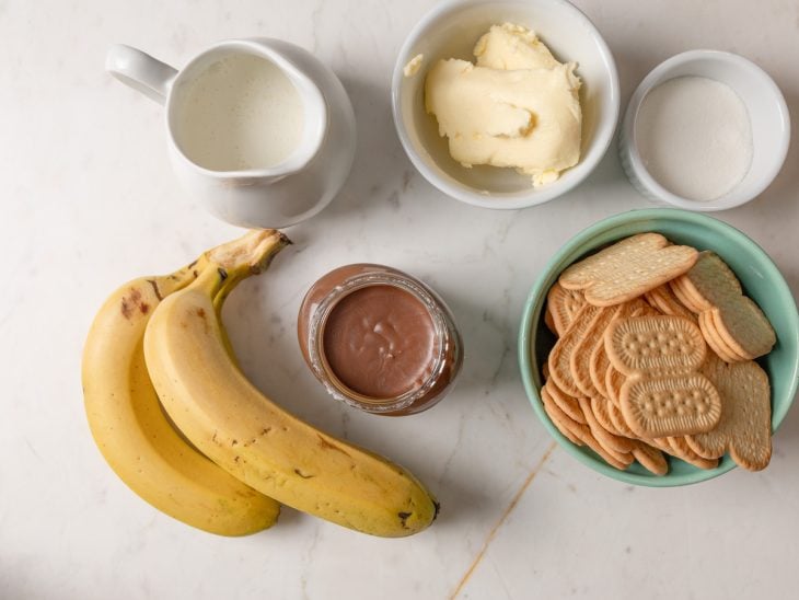 Ingredientes do banoffee.