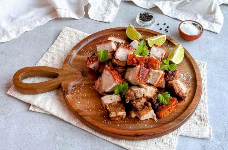 Barriga de porco na air fryer