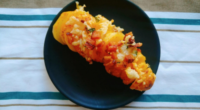 Batata assada com bacon