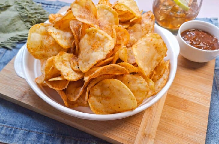 Batata chips caseira
