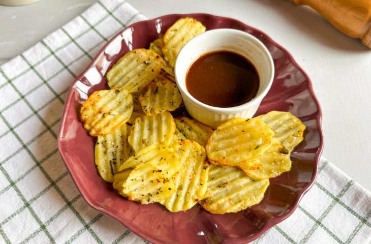 Batata chips ondulada