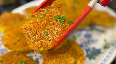 Batata com crosta de parmesão