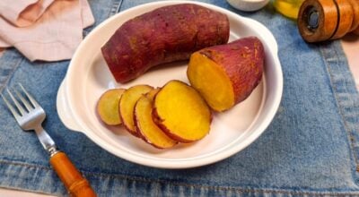 Batata-doce na panela de pressão