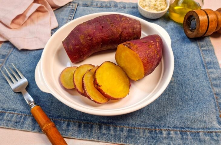 Batata-doce na panela de pressão
