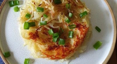 Batata-doce rosti com queijo branco