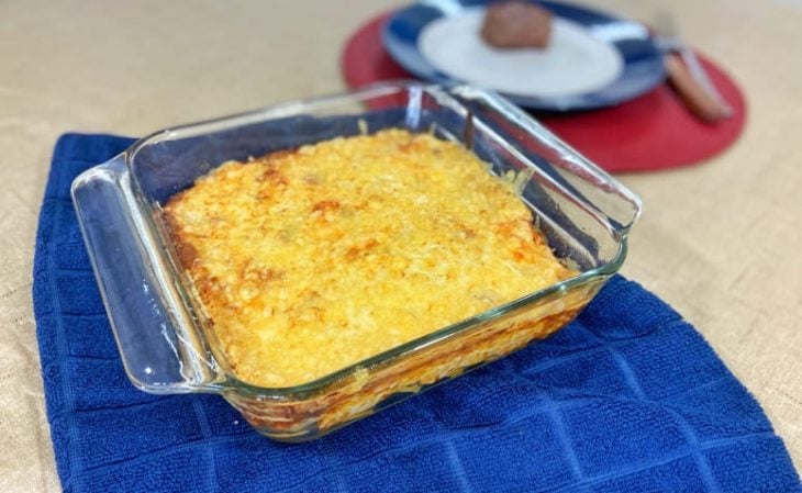 Batata gratinada com bacon