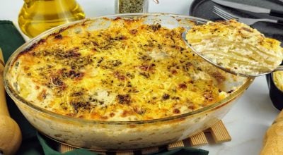 Batata gratinada no forno