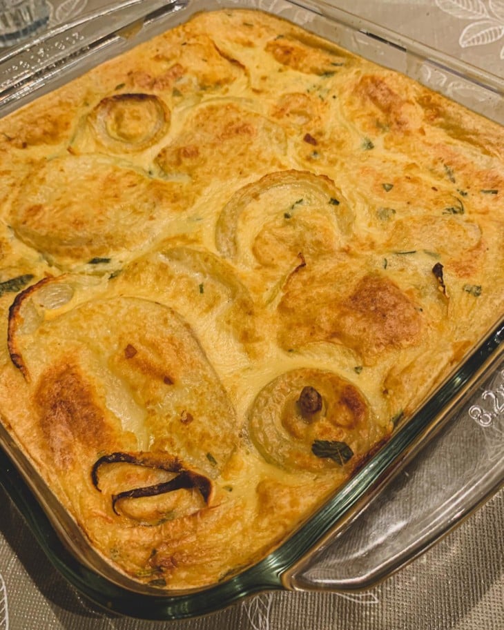 Batata gratinada vegana